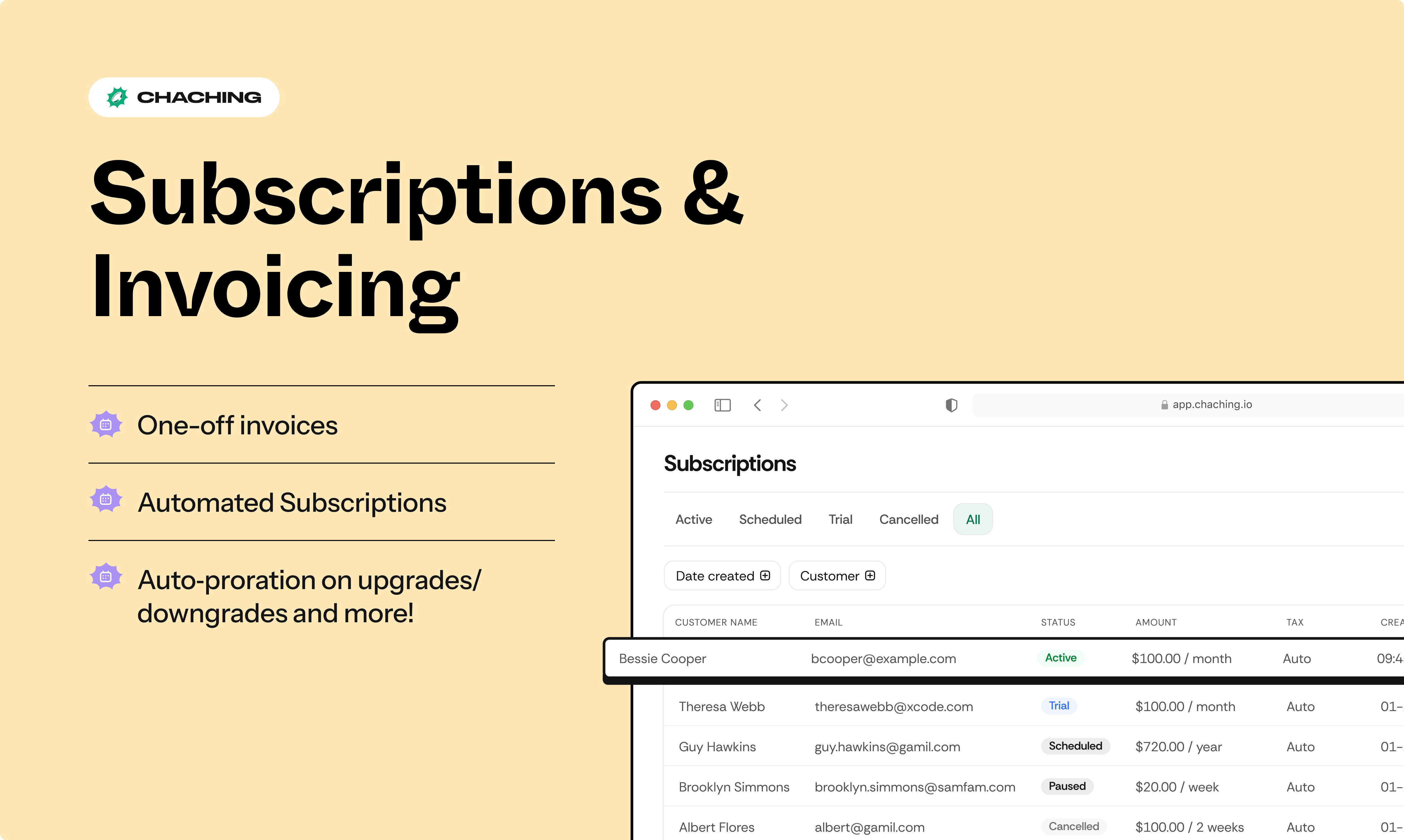 ChaChing - Screenshot 5 showing product features and functionality