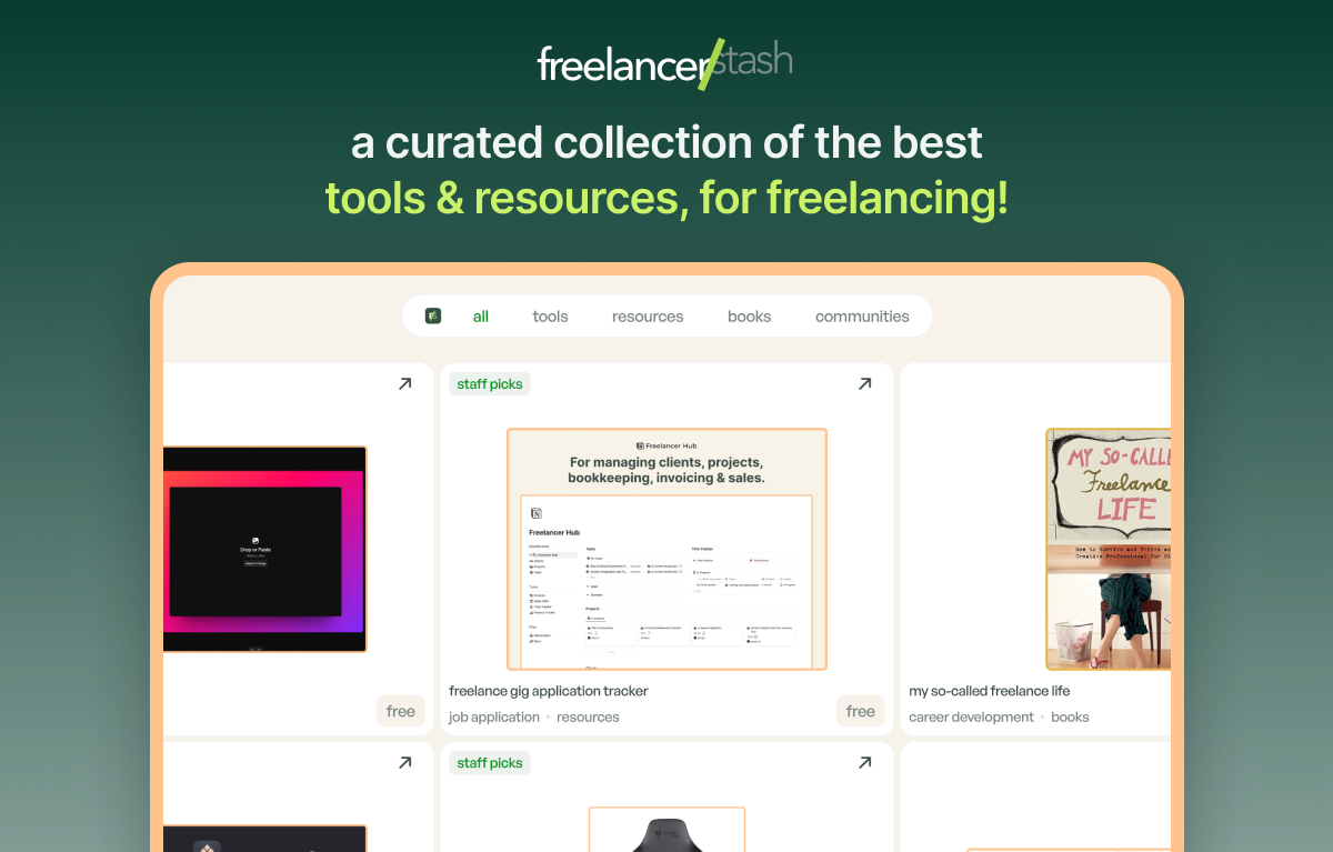 startuptile Freelancer Stash-The best tools & resources for freelancing