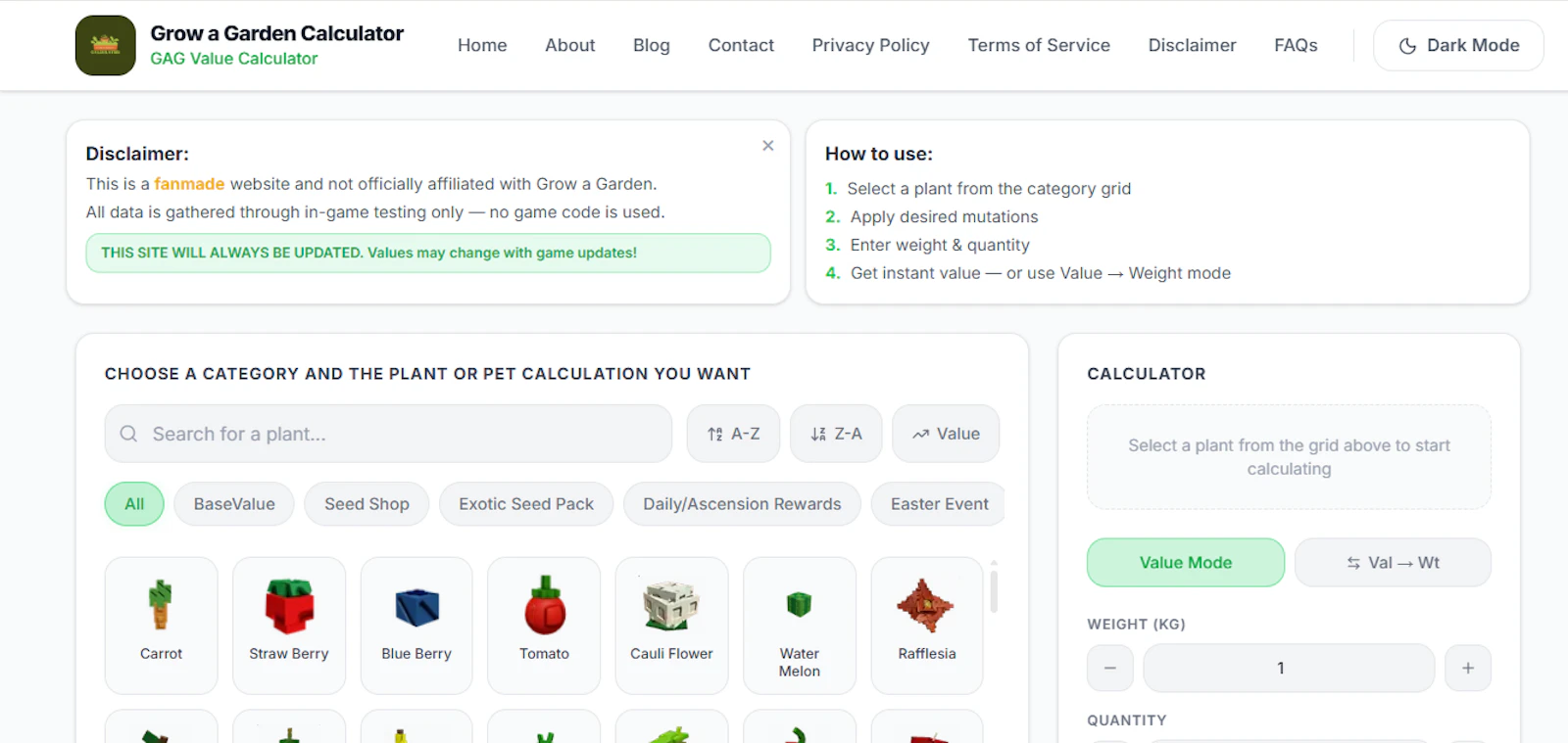 Grow a Garden Calculator screenshot 2