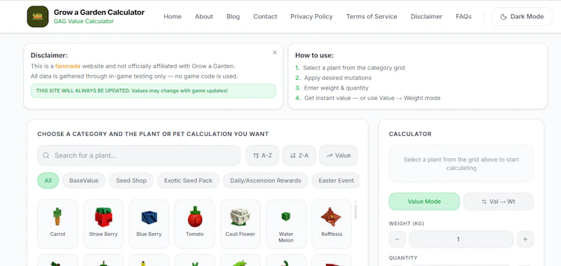 Grow a Garden Calculator screenshot 2
