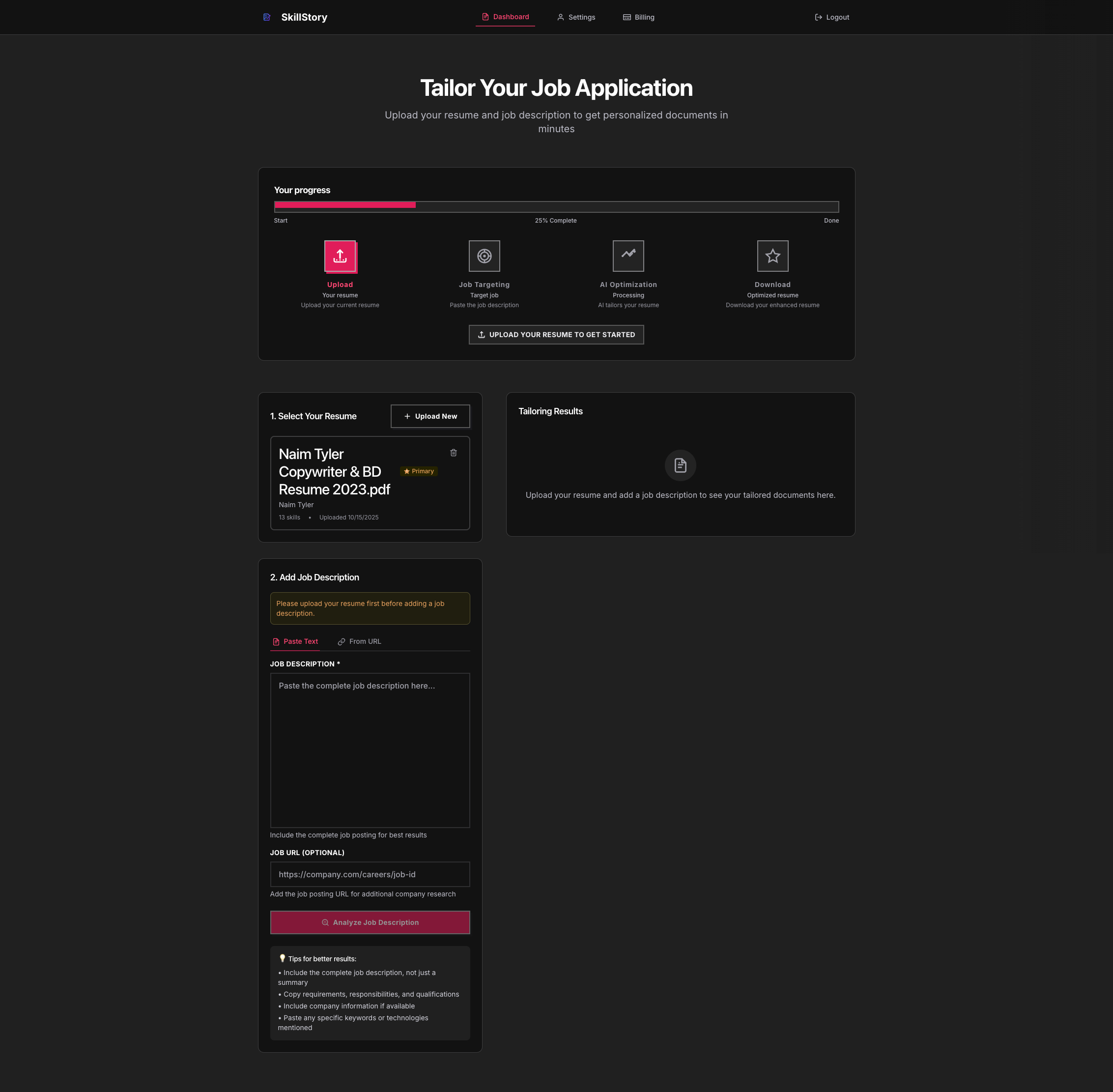 SkillStory - Job Hunter & Resume Builder gallery image