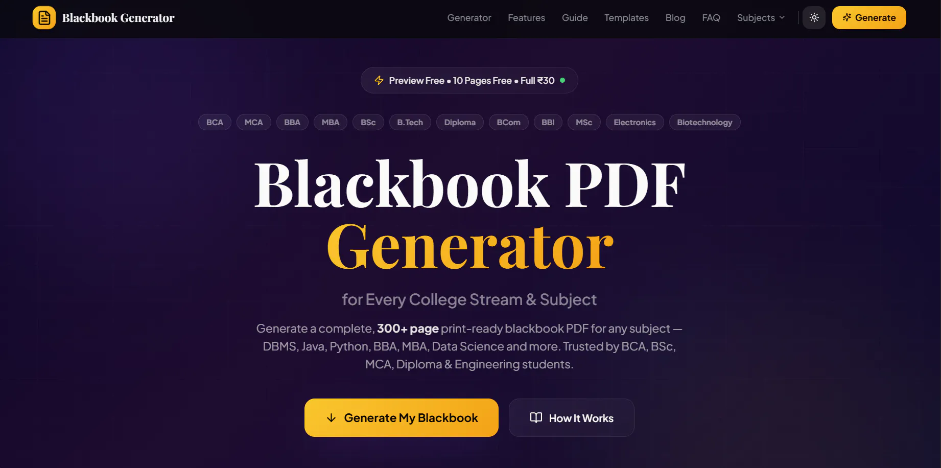Blackbook Generator gallery image