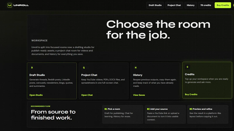 Unroll screenshot 2