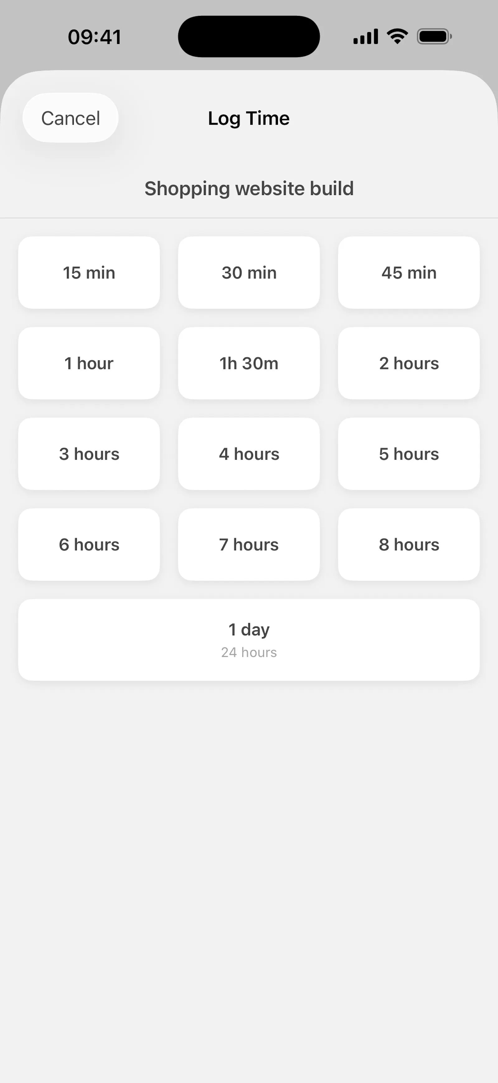 logtempo — Track your time with two taps screenshot 2