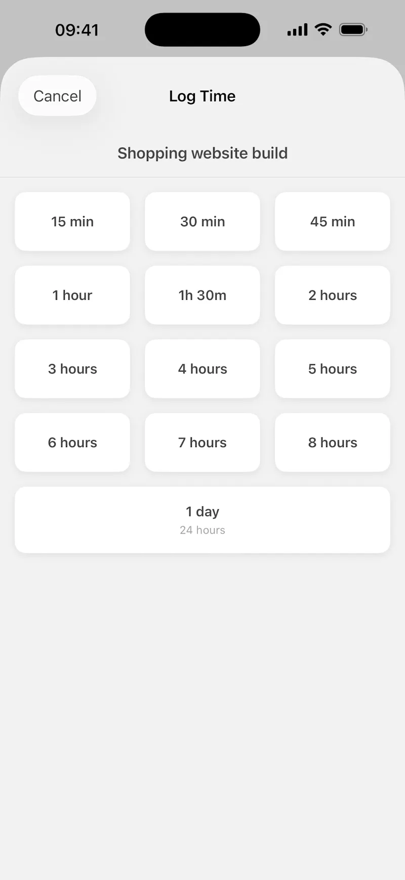 logtempo — Track your time with two taps screenshot 2
