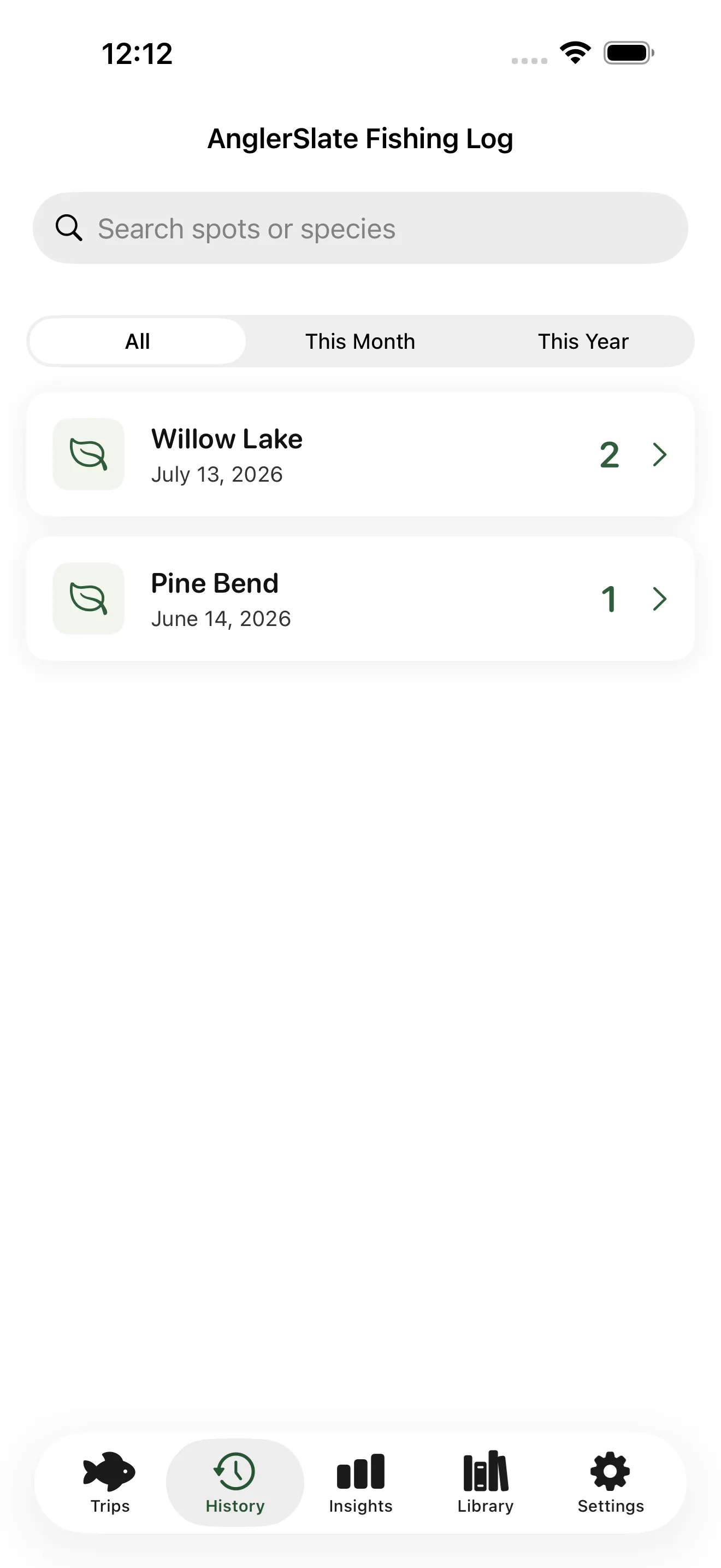 AnglerSlate Fishing Log gallery image