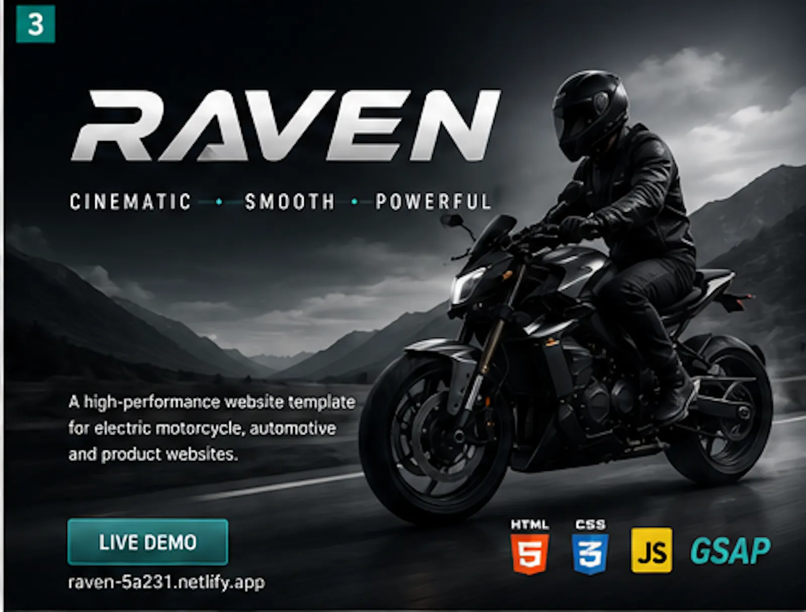 Cinematic Motorcycle Website Template screenshot 11
