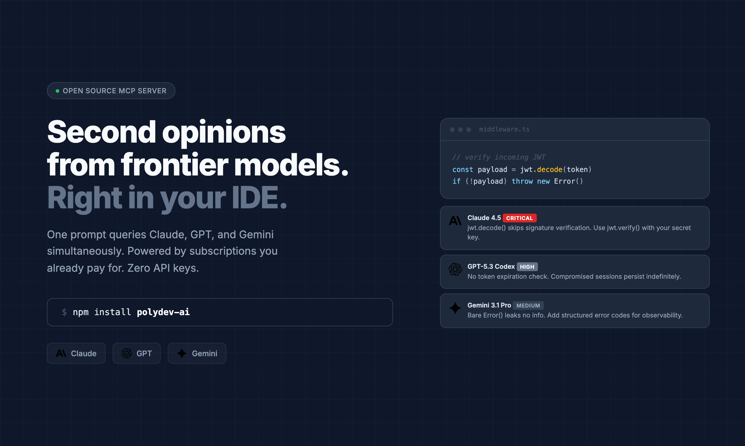 Polydev - Main product screenshot demonstrating key features and user interface
