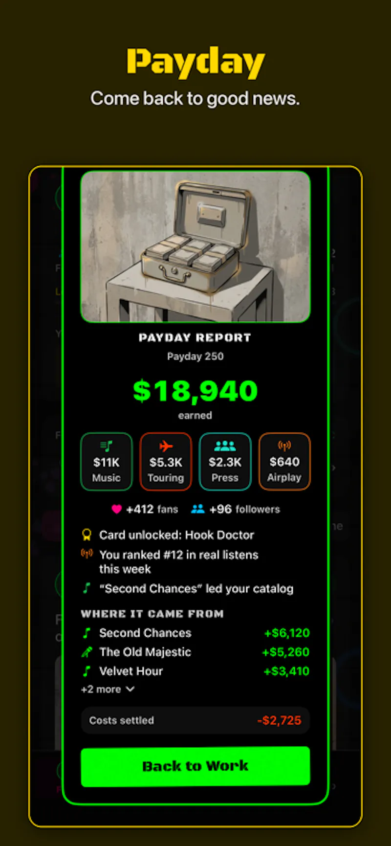 Chart Topper: Music Career iOS Game screenshot 7