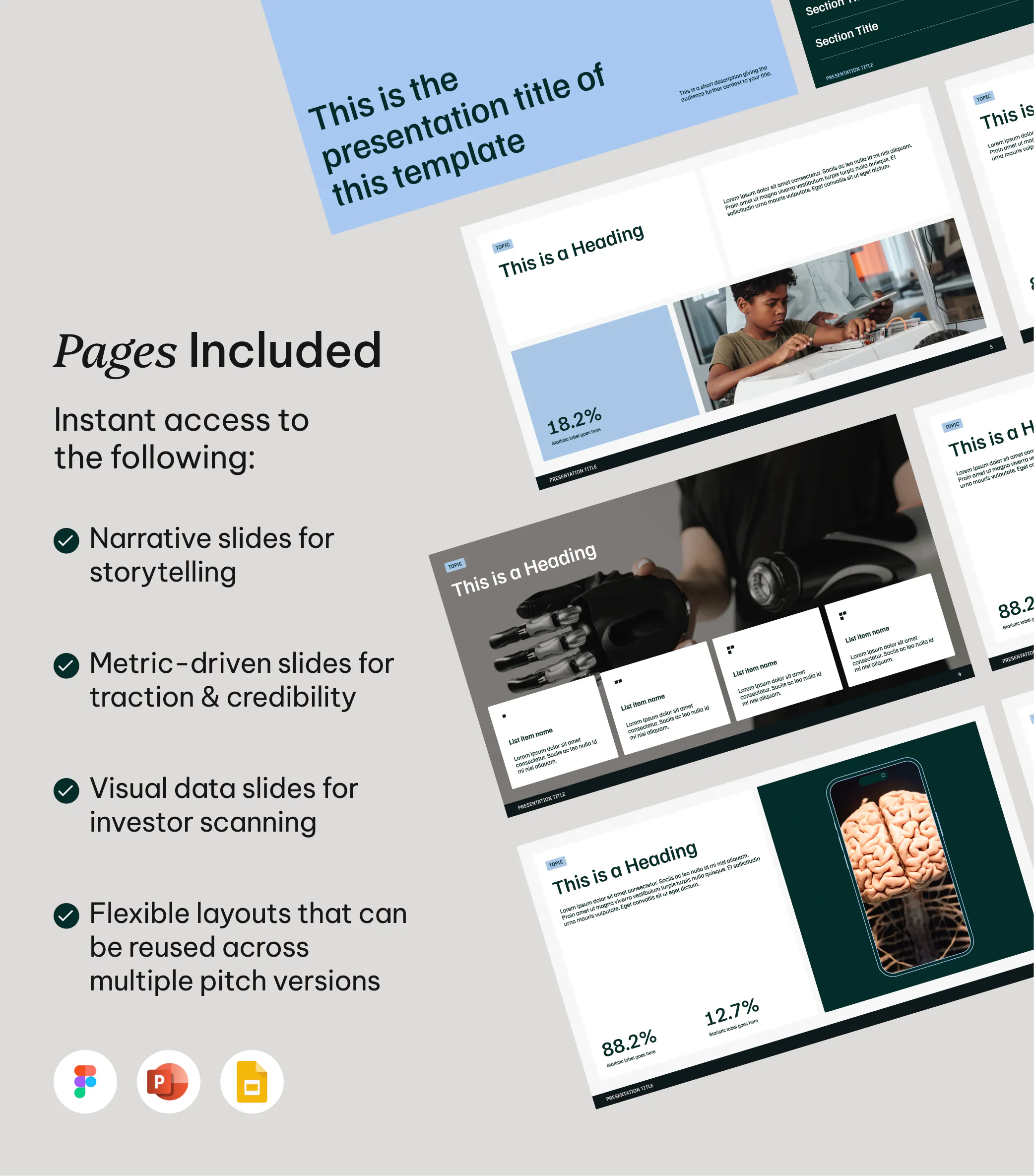Investors Pitch Deck Template gallery image