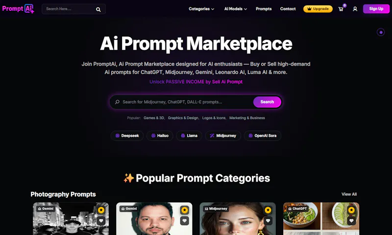 PromptAi Market - Ai Prompt Marketplace screenshot 1