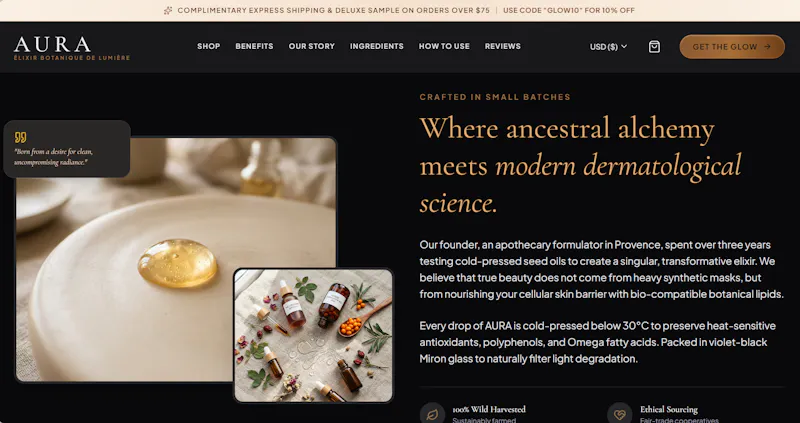 Luxury Skincare Landing Page screenshot 5
