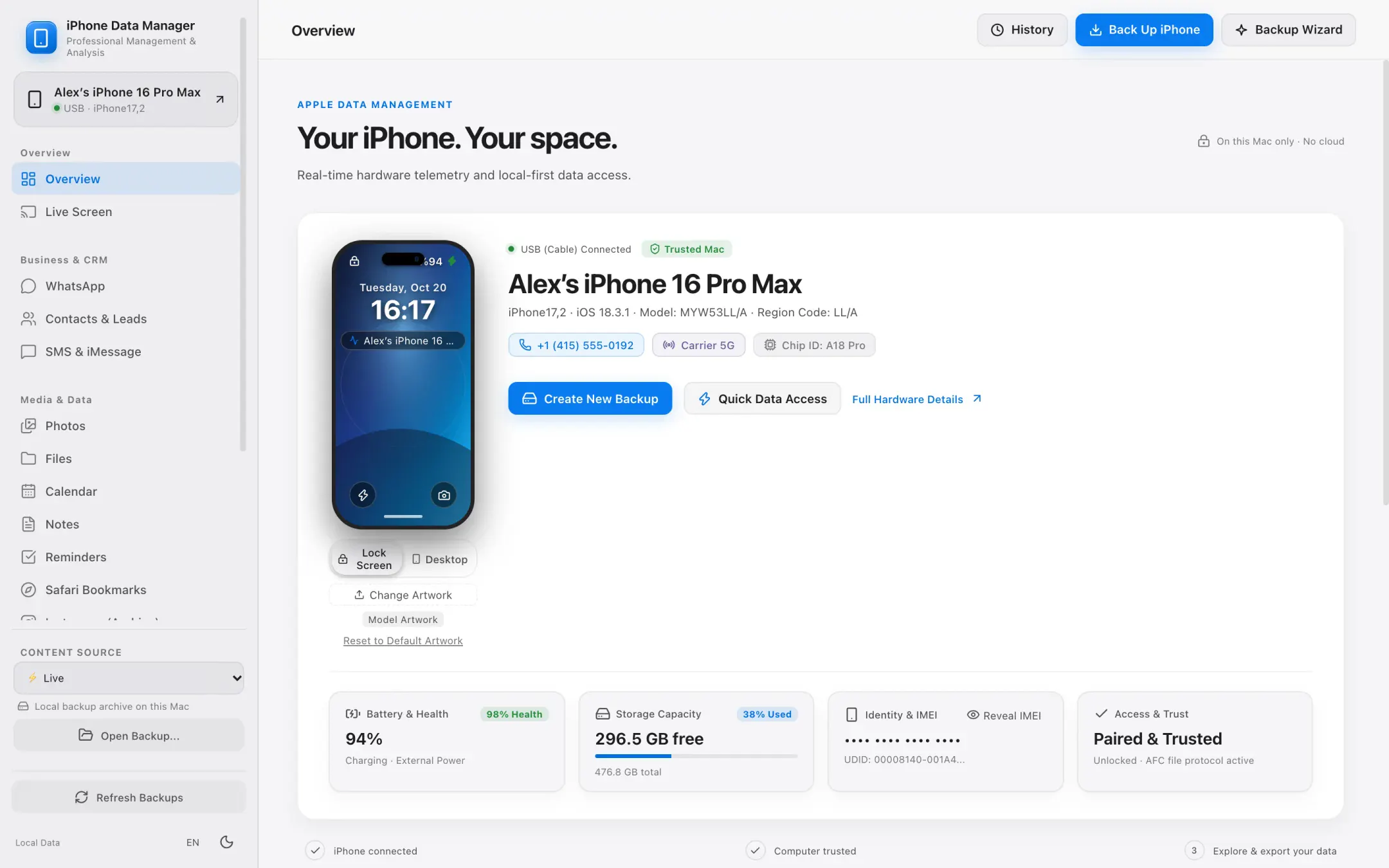 iPhone Data Manager gallery image