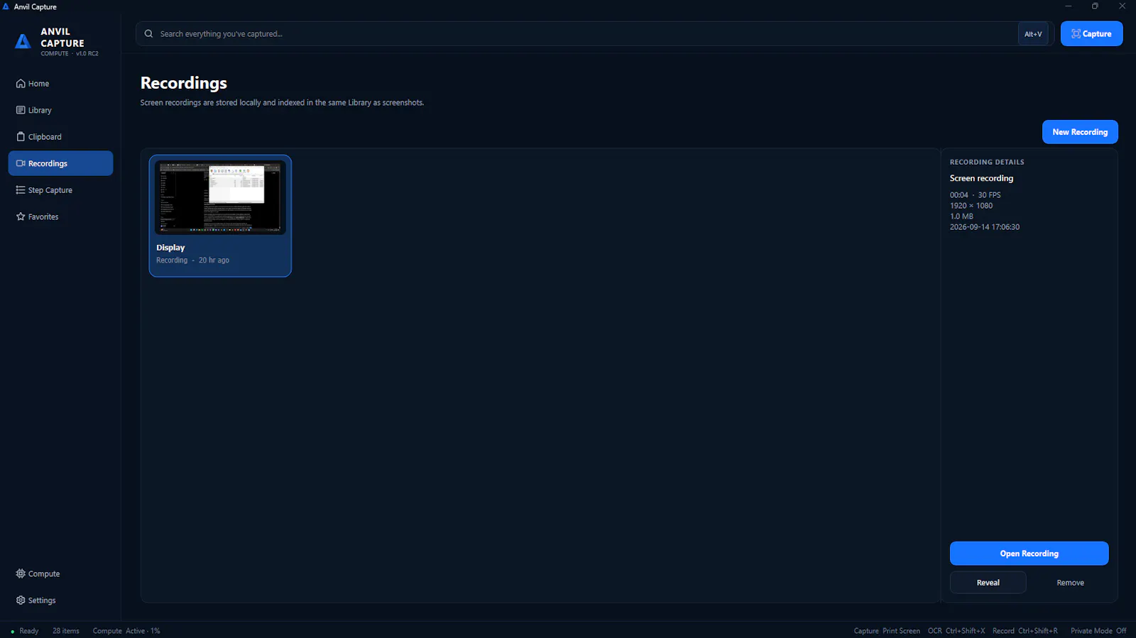 Anvil Capture screenshot 2