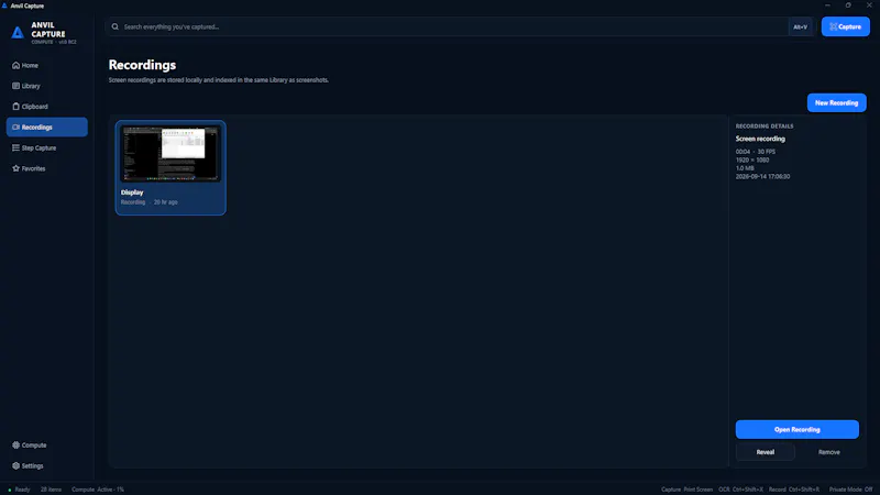 Anvil Capture screenshot 2