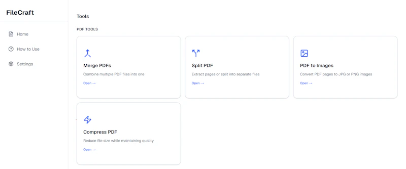 File Utility Dashboard screenshot 2