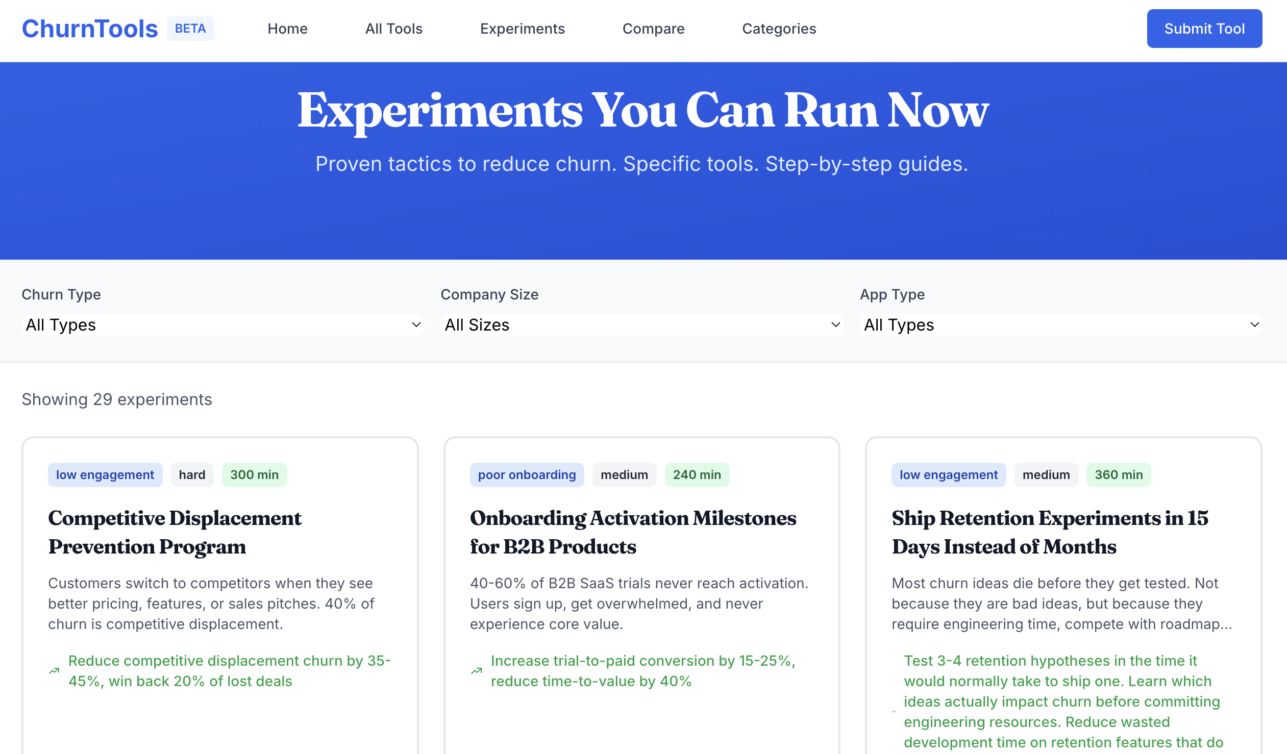 ChurnTools - Screenshot 2 showing product features and functionality