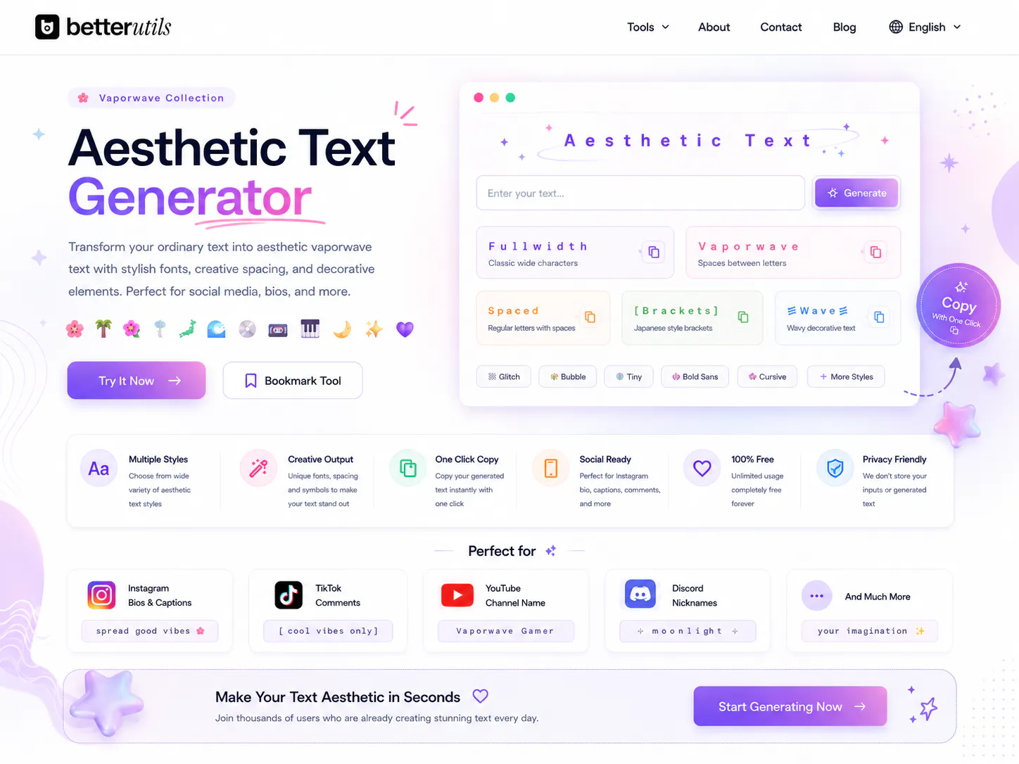 Aesthetic Text Generator gallery image