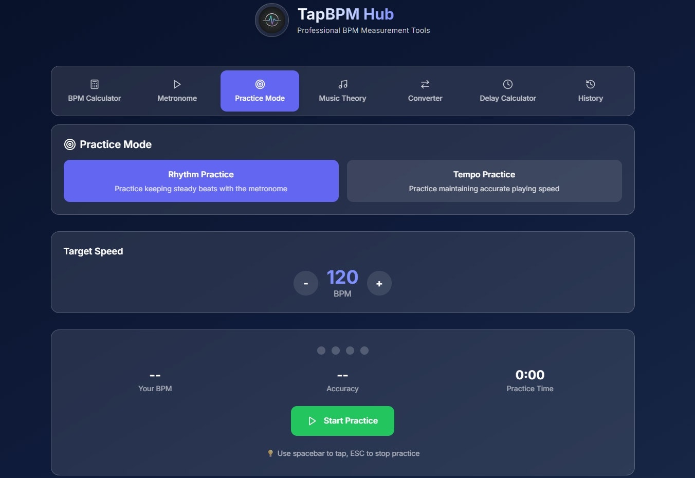 TapBPM Hub — A modern tap tempo toolkit gallery image