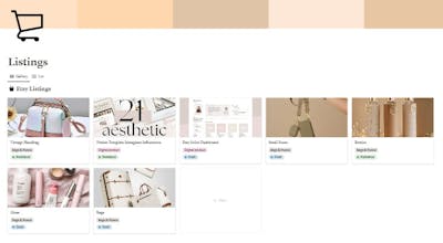 EtsySellerOS Notion Template gallery image