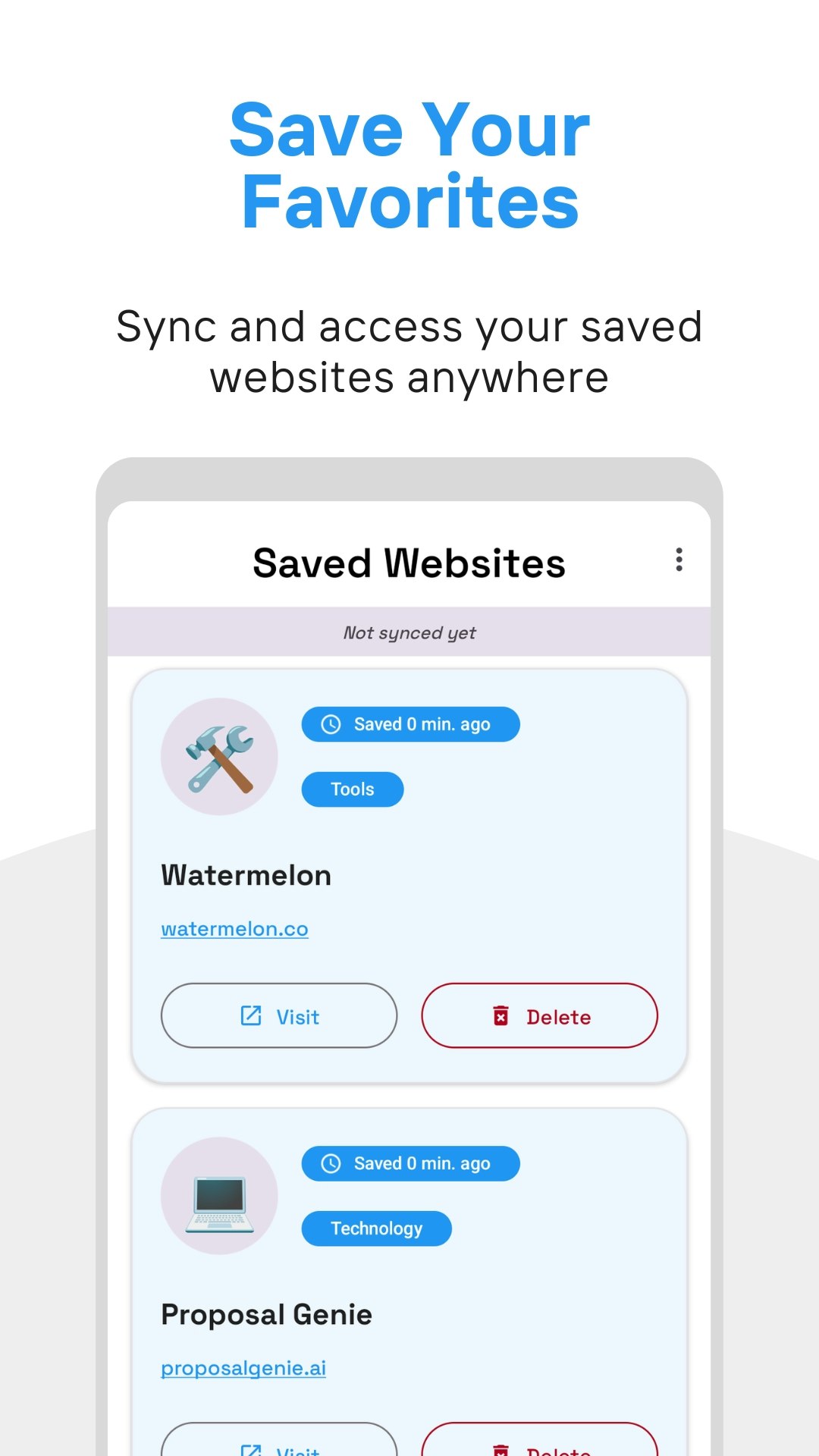 CurioShuffle – Discover Websites - Screenshot 5 showing product features and functionality