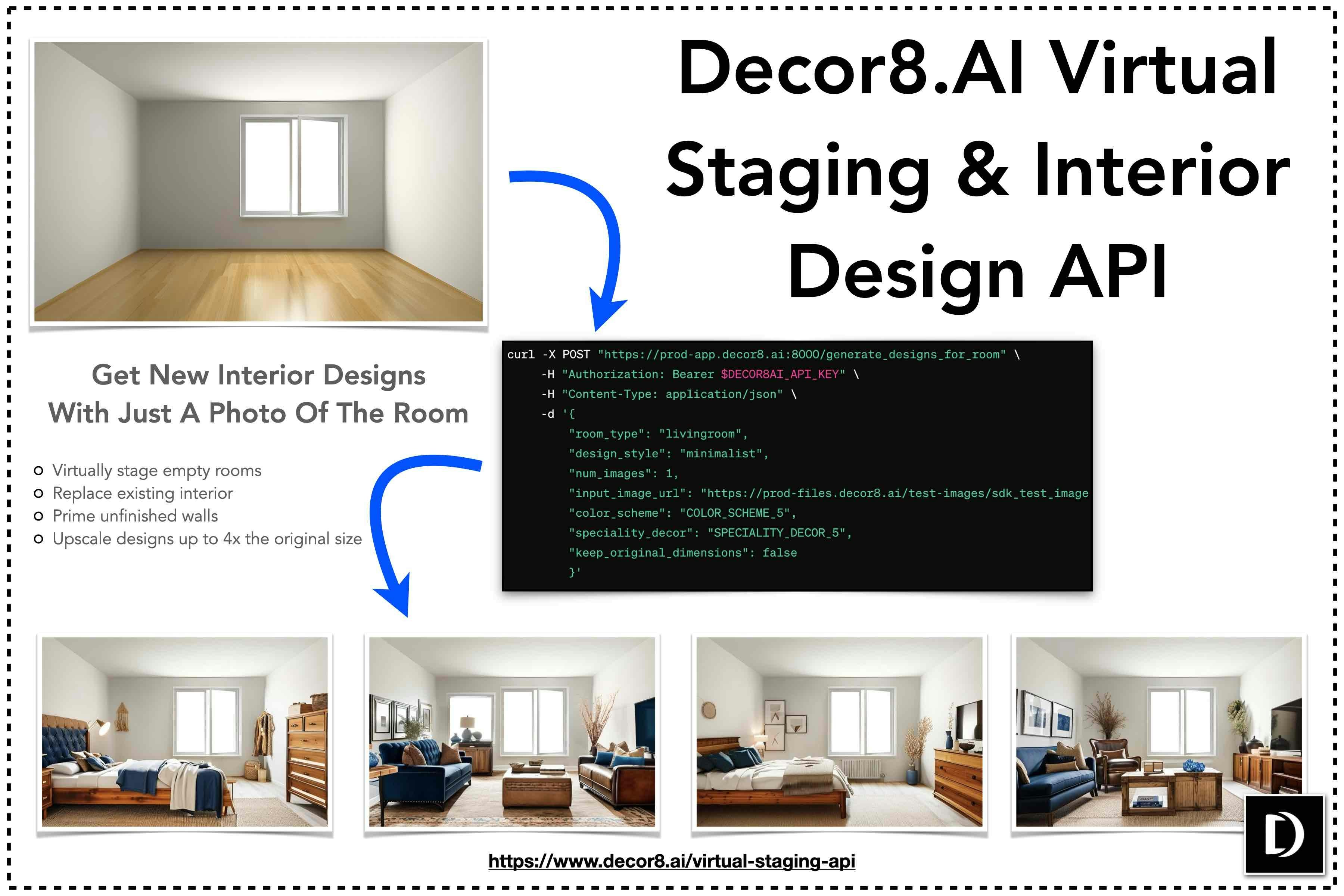 Decor8 AI Virtual Staging API & Plugins - Integrate Virtual Staging into Real Estate Apps media 2