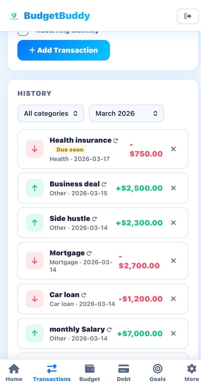 BudgetBuddy gallery image