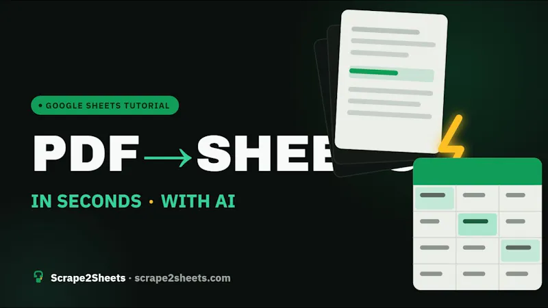 Scrape2Sheets screenshot 1 (video preview)