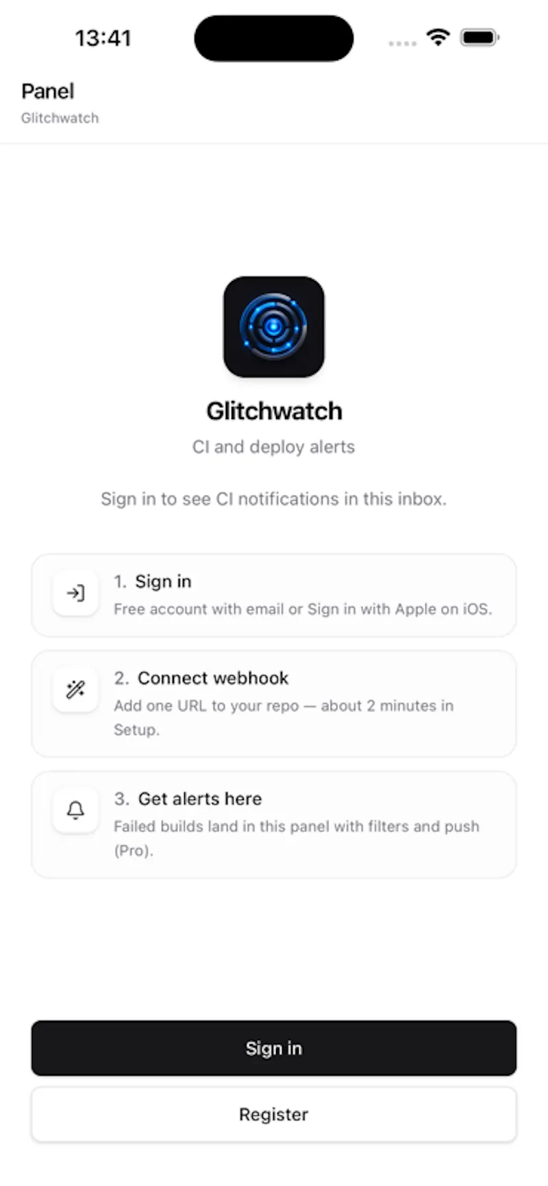 Glitchwatch — CI and deploy alerts screenshot 4