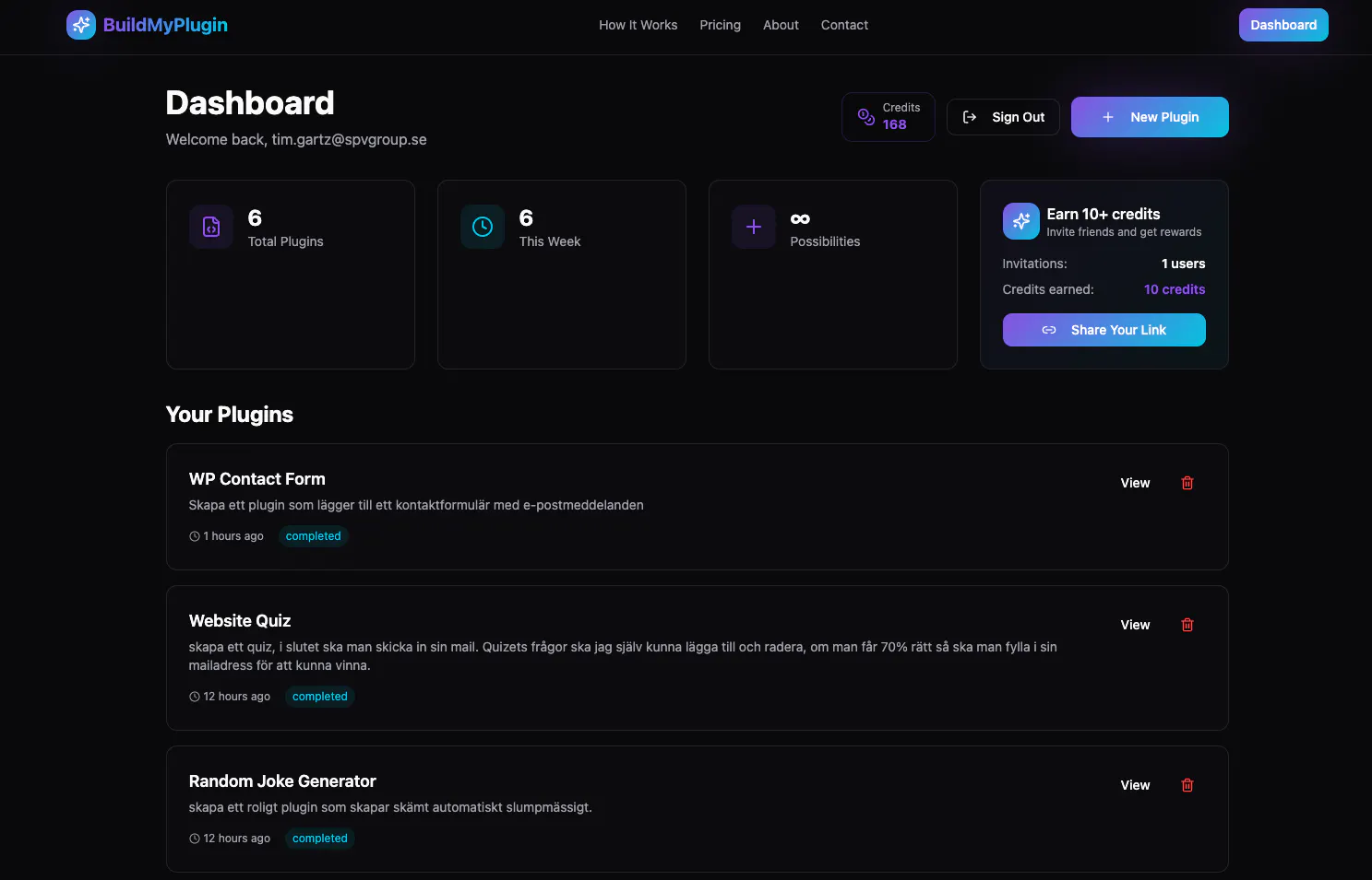 BuildMyPlugin gallery image