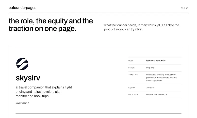Cofounder Pages screenshot 5