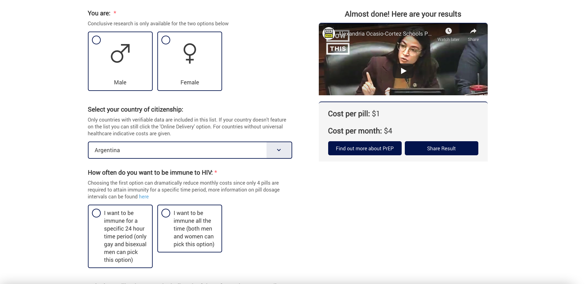 HIV Immunity Cost Calculator gallery image