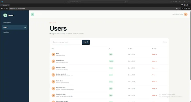 Laravel SaaS Starter Kit screenshot 4