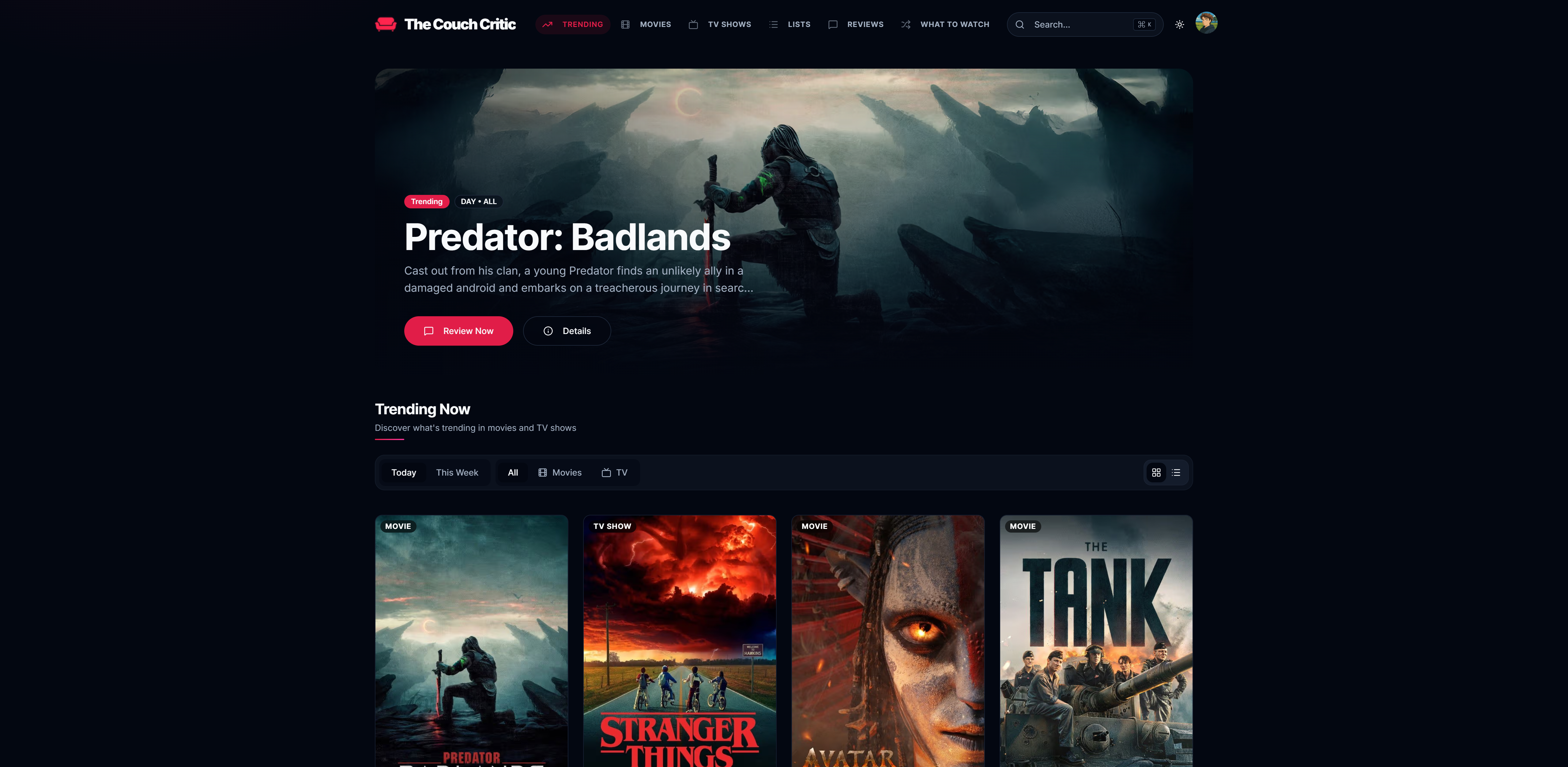The Couch Critic - Screenshot 3 showing product features and functionality