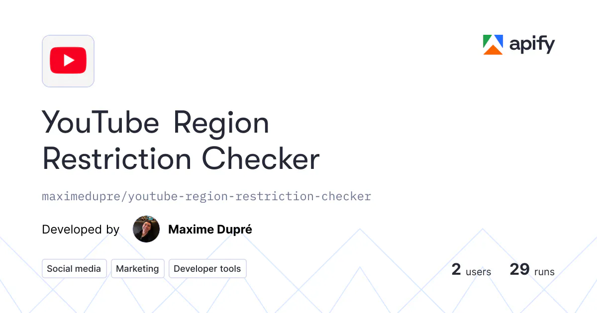 YouTube Region Restriction Checker gallery image