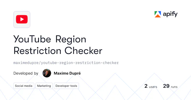 YouTube Region Restriction Checker screenshot 1