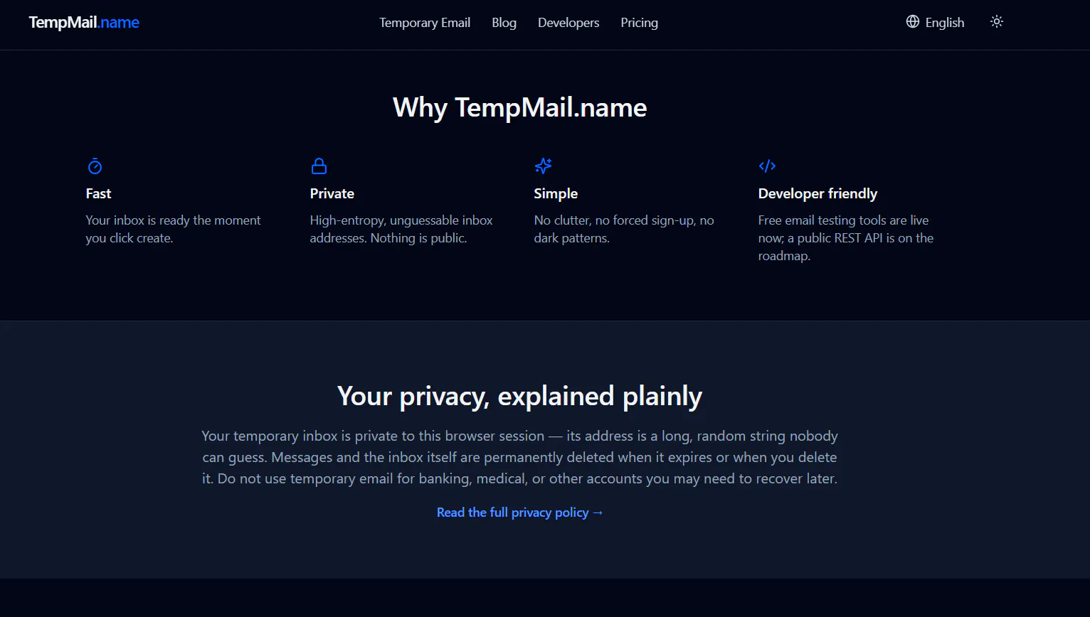 TempMail.name gallery image