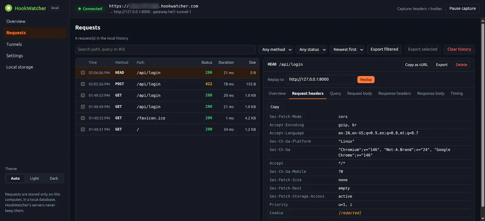 HookWatcher screenshot 1