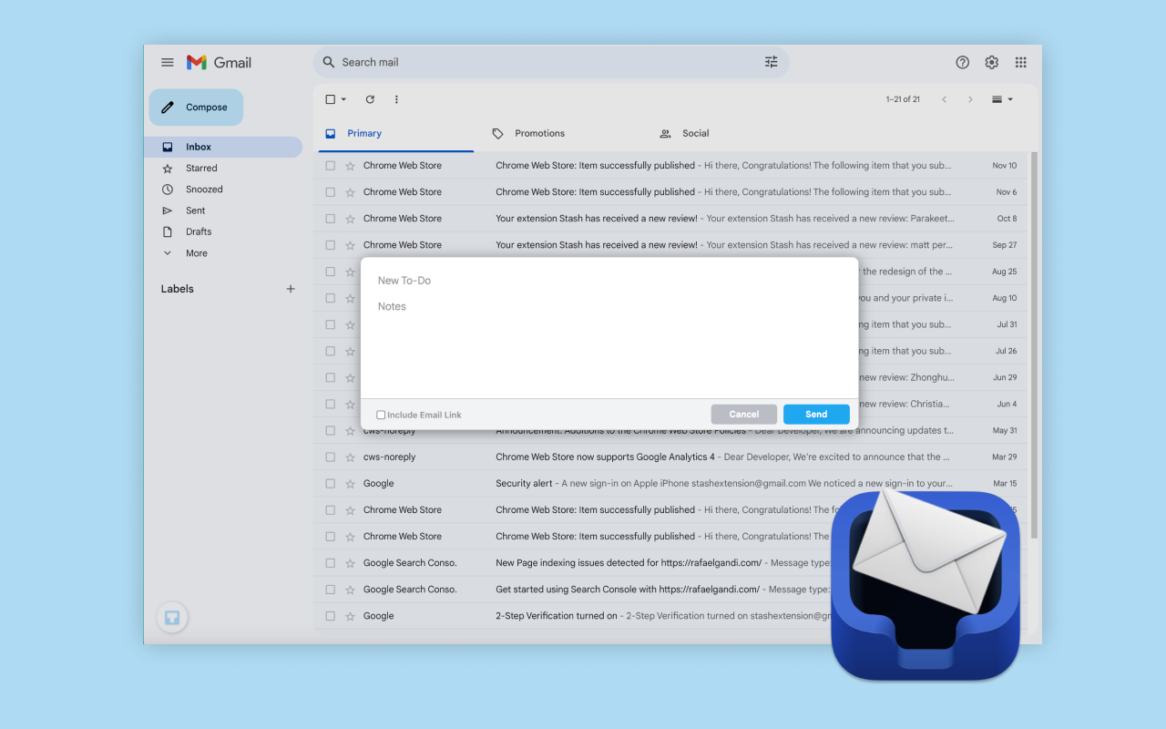 Gmail untuk perkara media 1