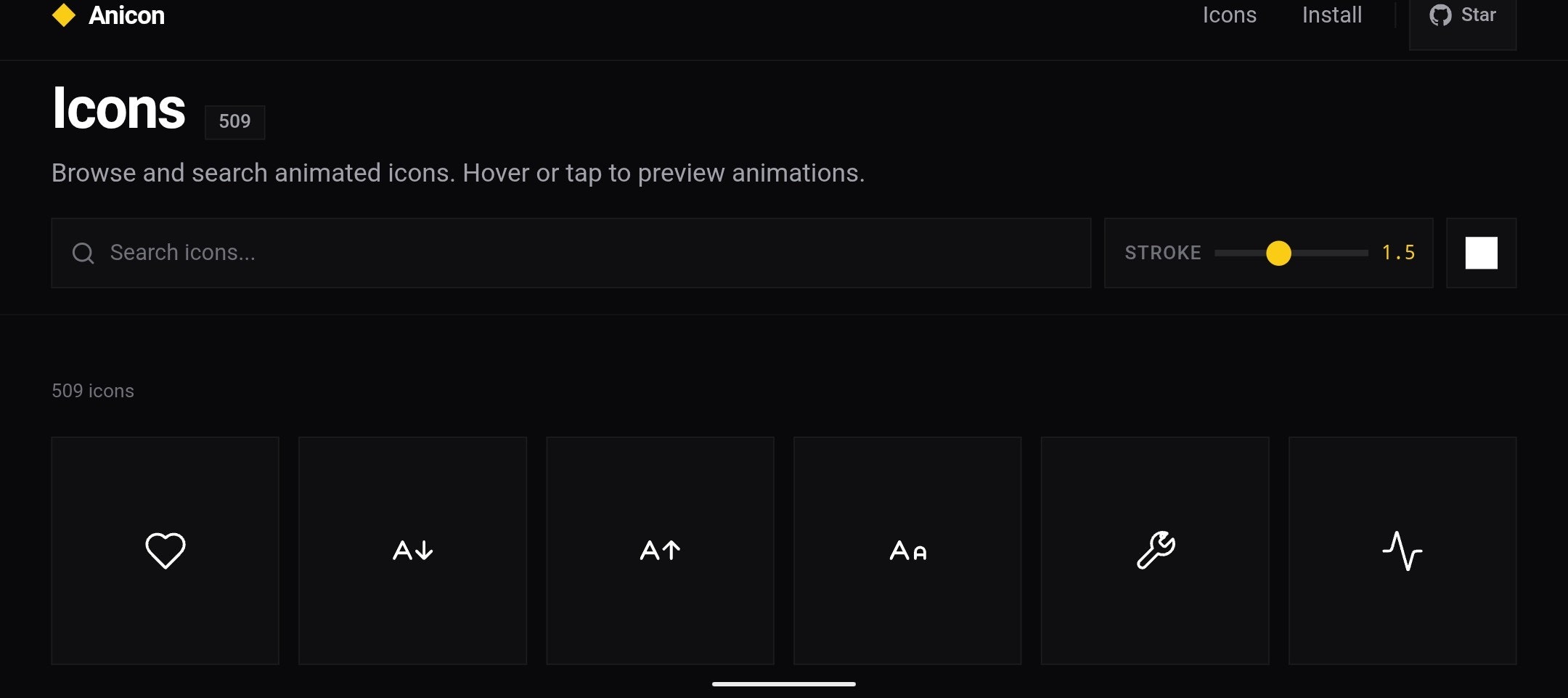 Anicon - Screenshot 2 showing product features and functionality