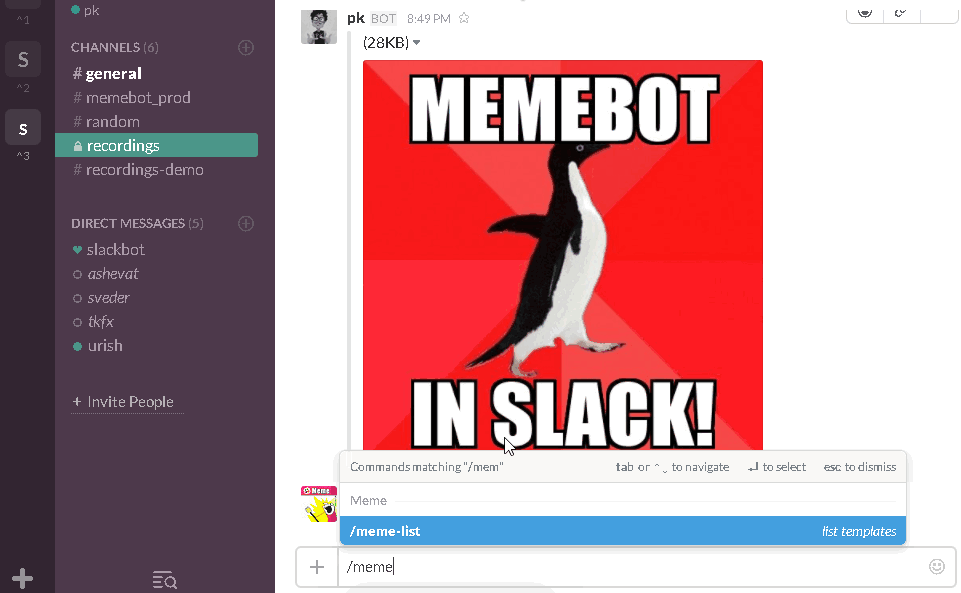 Slack Meme Bot Image