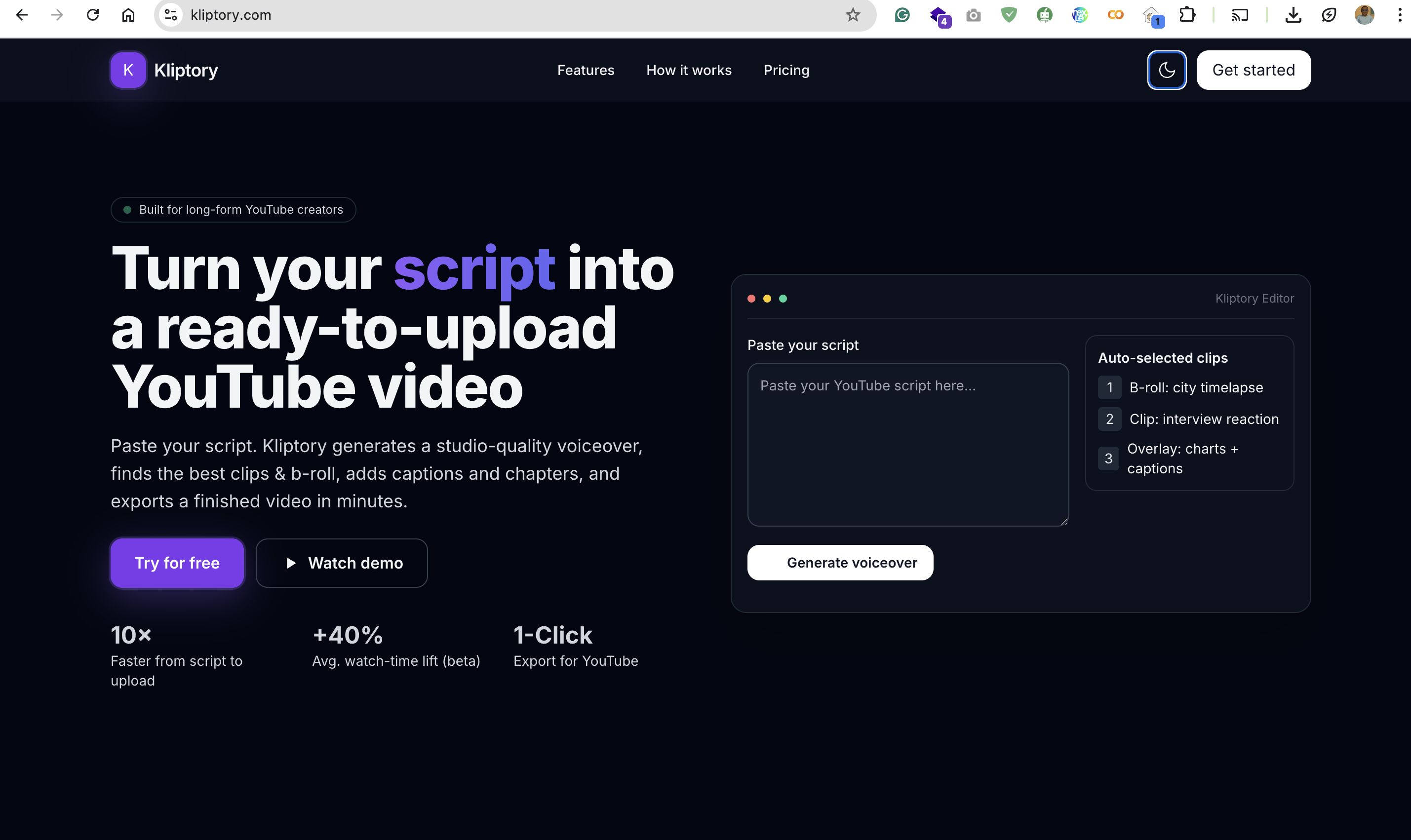 Script to video in minutes! - Turn your script into a ready‑to‑upload YouTube video medya 2
