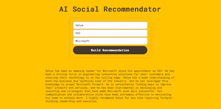 AI Social Recommendator gallery image