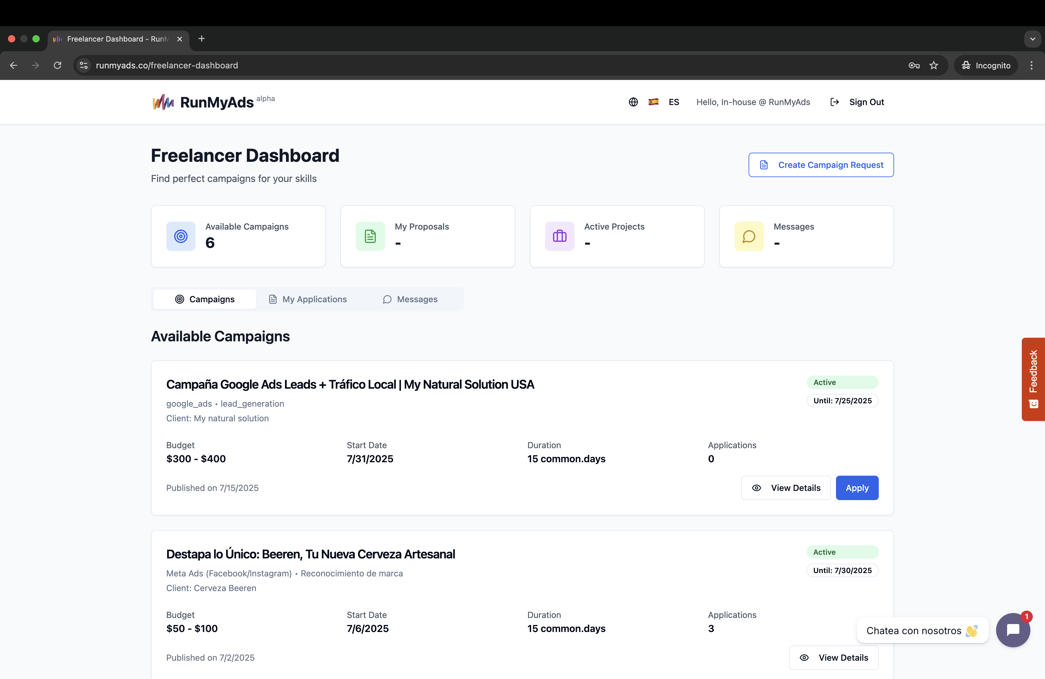 Runmyaden - Marketingmarktplaats voor merken en freelance -experts media 4