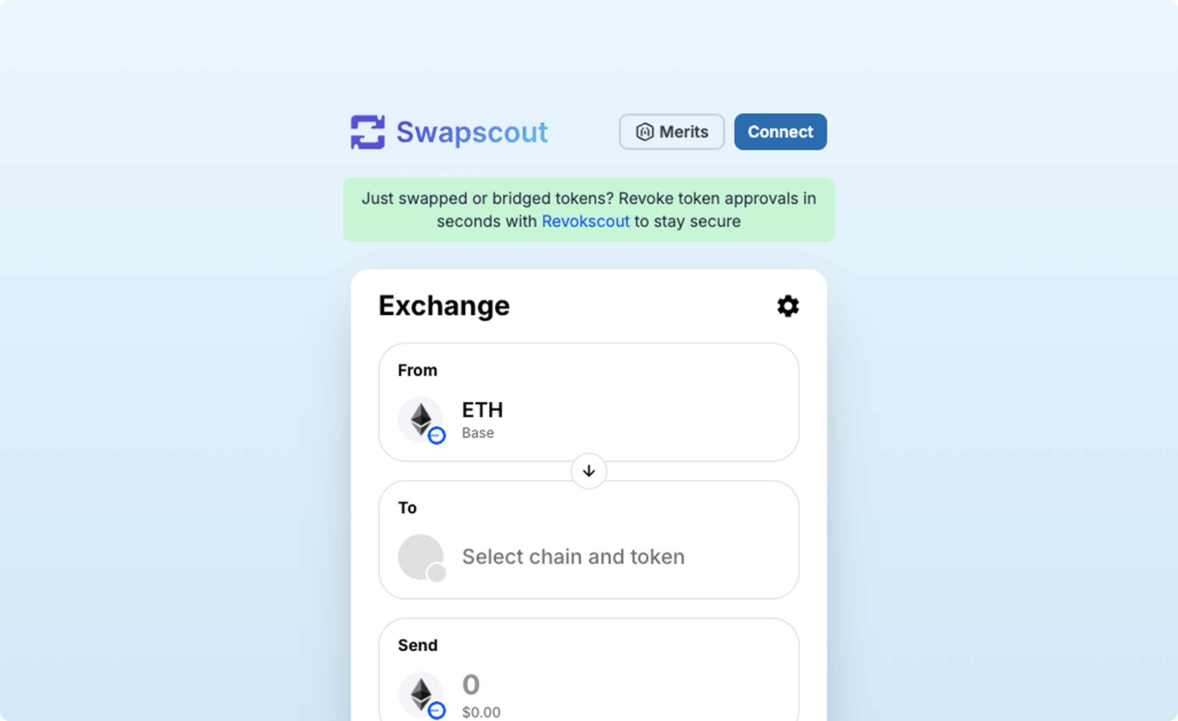 Swapscout - Swap tussen ketens snel en gemakkelijk.Aangedreven door BlockScout! media 3