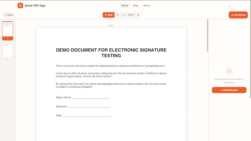 Quick PDF Sign screenshot 2