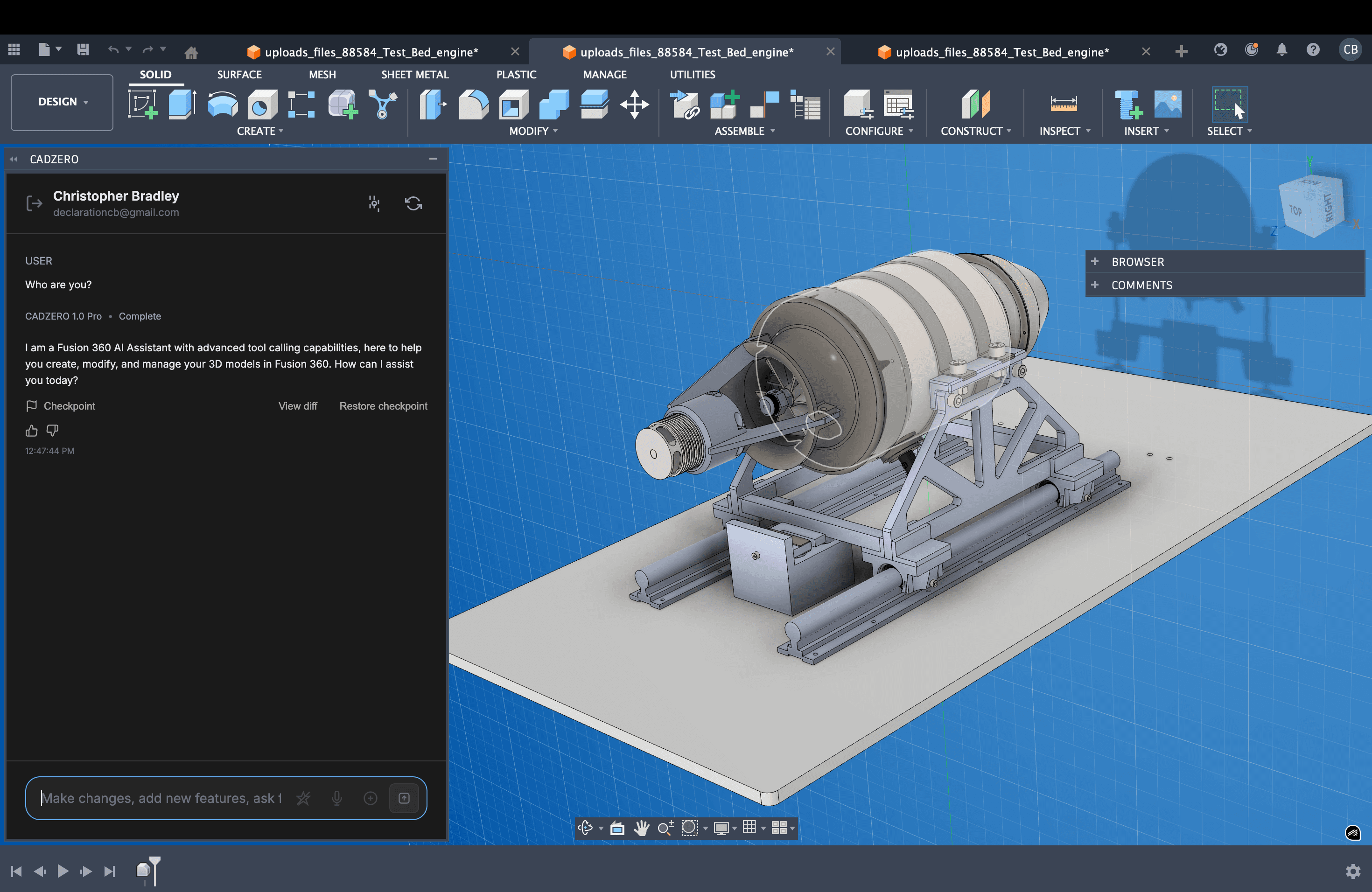 CADZERO - Main screenshot showing features and interface