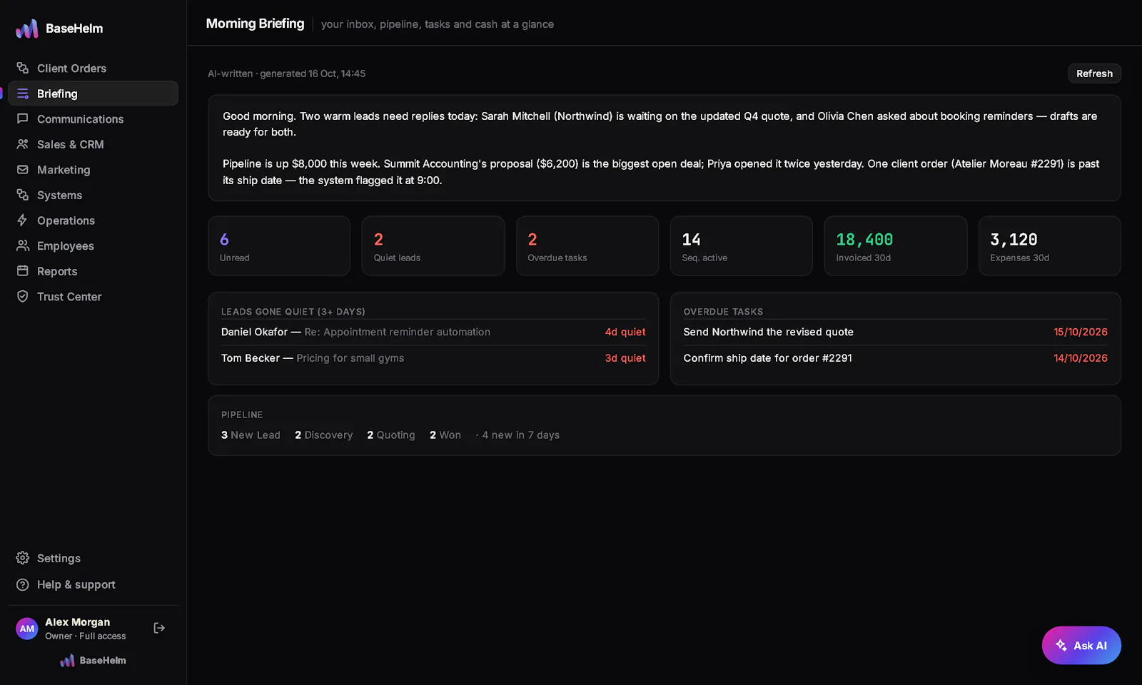 BaseHelm — Overview screenshot 1
