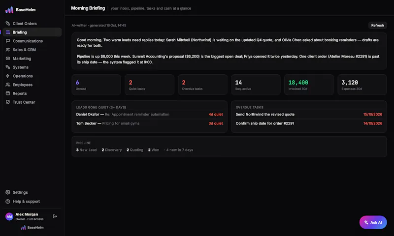BaseHelm — Overview screenshot 1