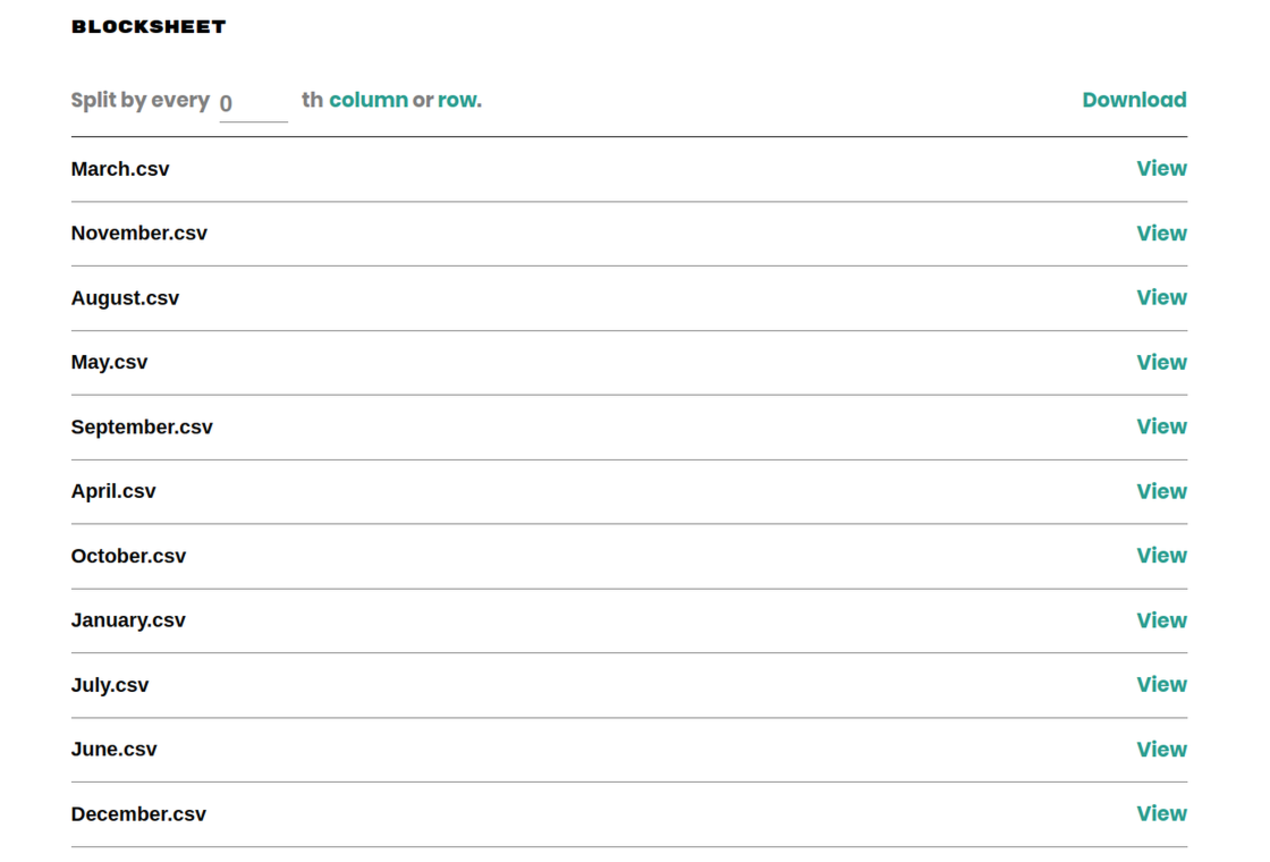 Blocksheet gallery image